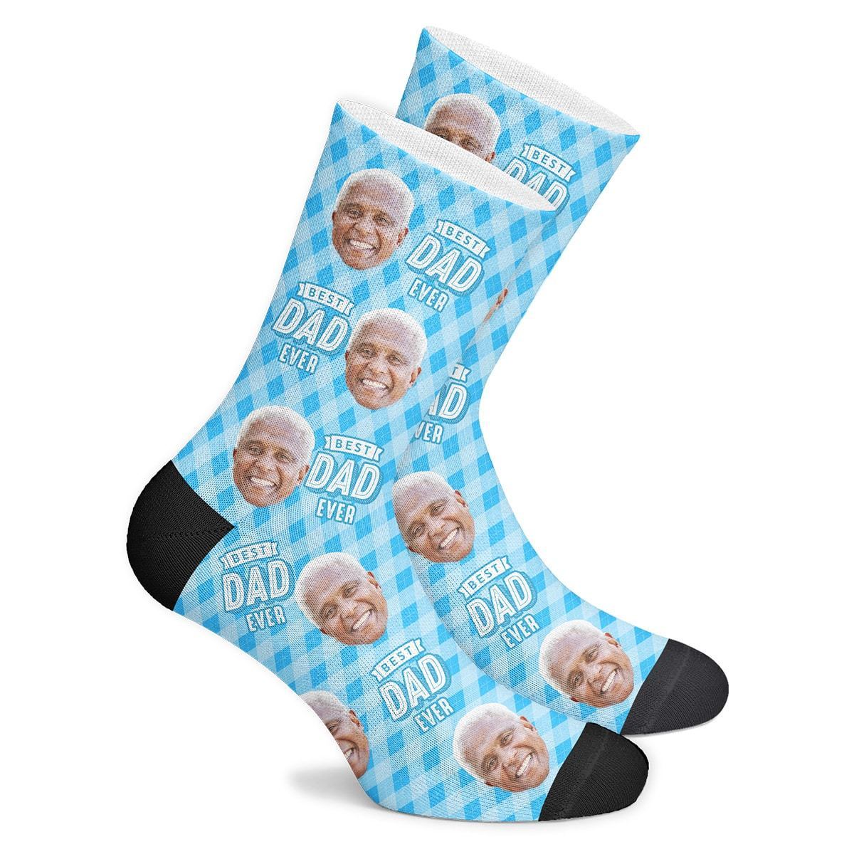 Father's Day Socks Custom Photo Socks Best Dad Face Mash Socks - Giftlab