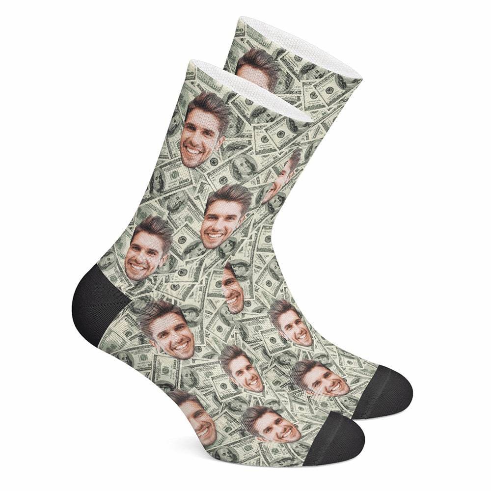 Dollar Gift Custom Face Socks with US Dollar - Giftlab