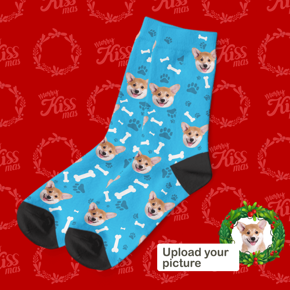 Christmas Gifts Dog Face Socks Personalized Socks - 8 Colors - Giftlab