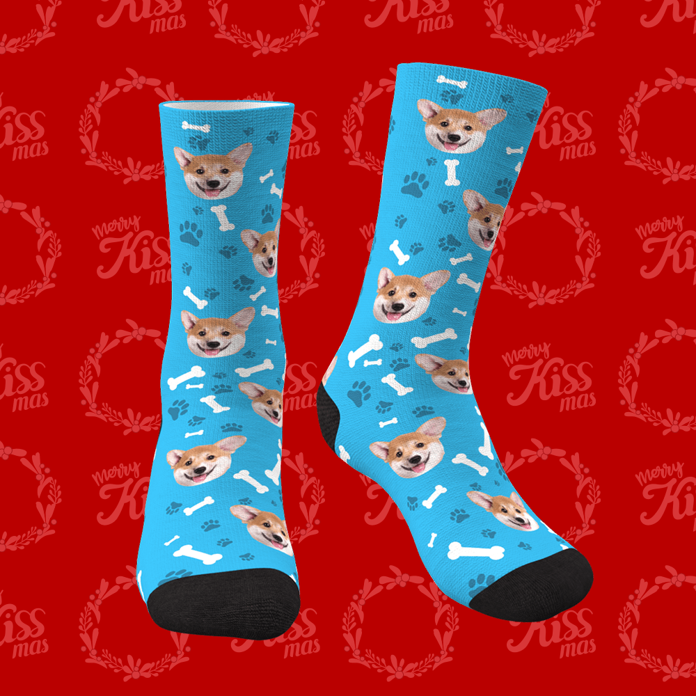 Christmas Gifts Dog Face Socks Personalized Socks - 8 Colors - Giftlab