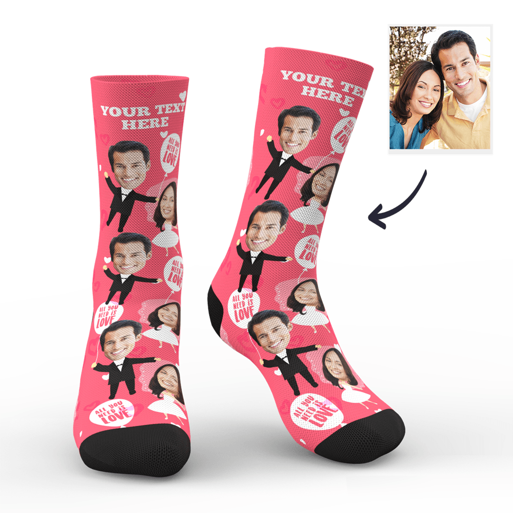 Wedding Socks Custom Photo Socks Wedding Anniversary Face Mash Socks - Giftlab