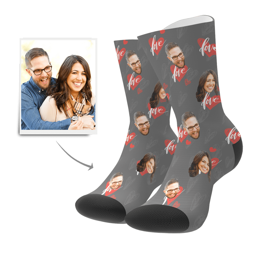 Custom Socks Memorial Gift - Heartbeat Anniversary Gift - Giftlab