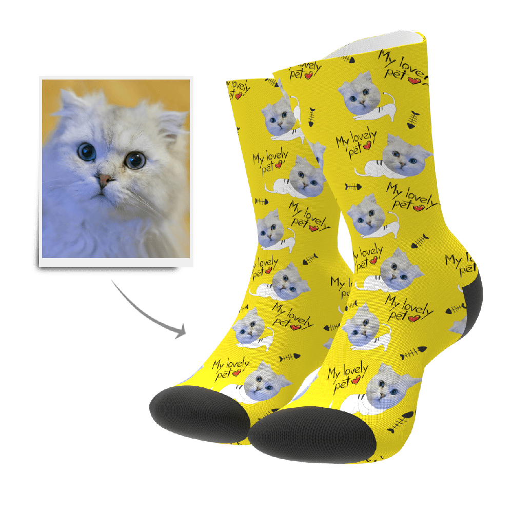 Pet Face Socks Cat Memorial Gift Christmas Gift - Giftlab