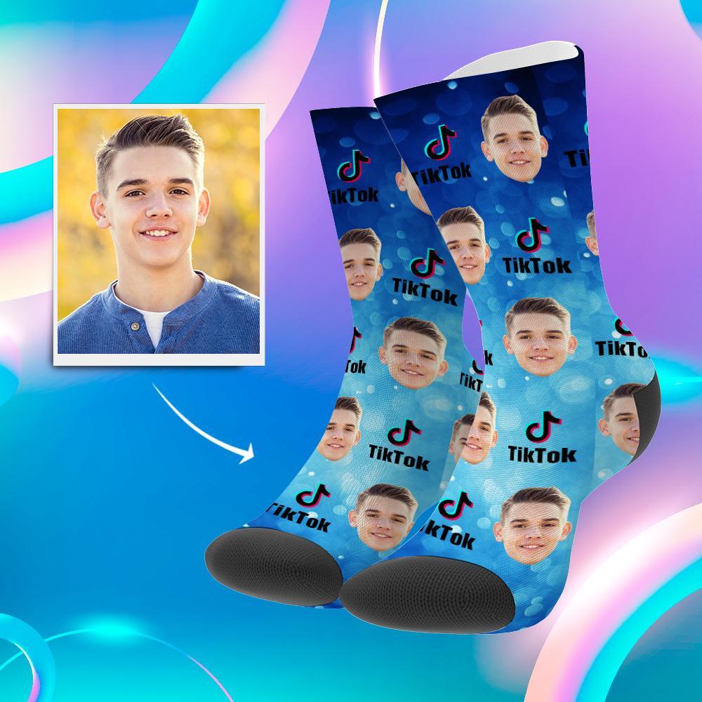 Tiktok Socks Personalized Socks With Faces Custom TikTok Gifts for Boyfriend Christmas Gift - Giftlab