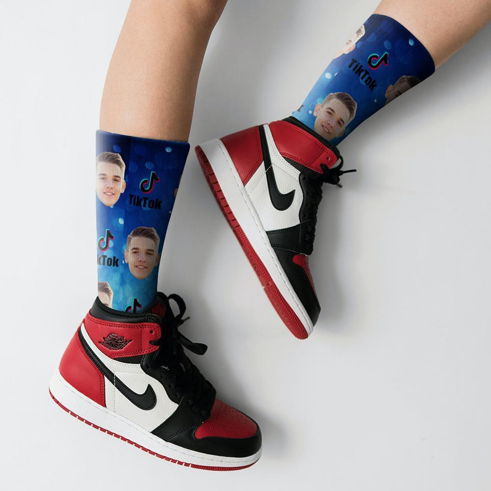 Tiktok Socks Personalized Socks With Faces Custom TikTok Gifts for Boyfriend Christmas Gift - Giftlab