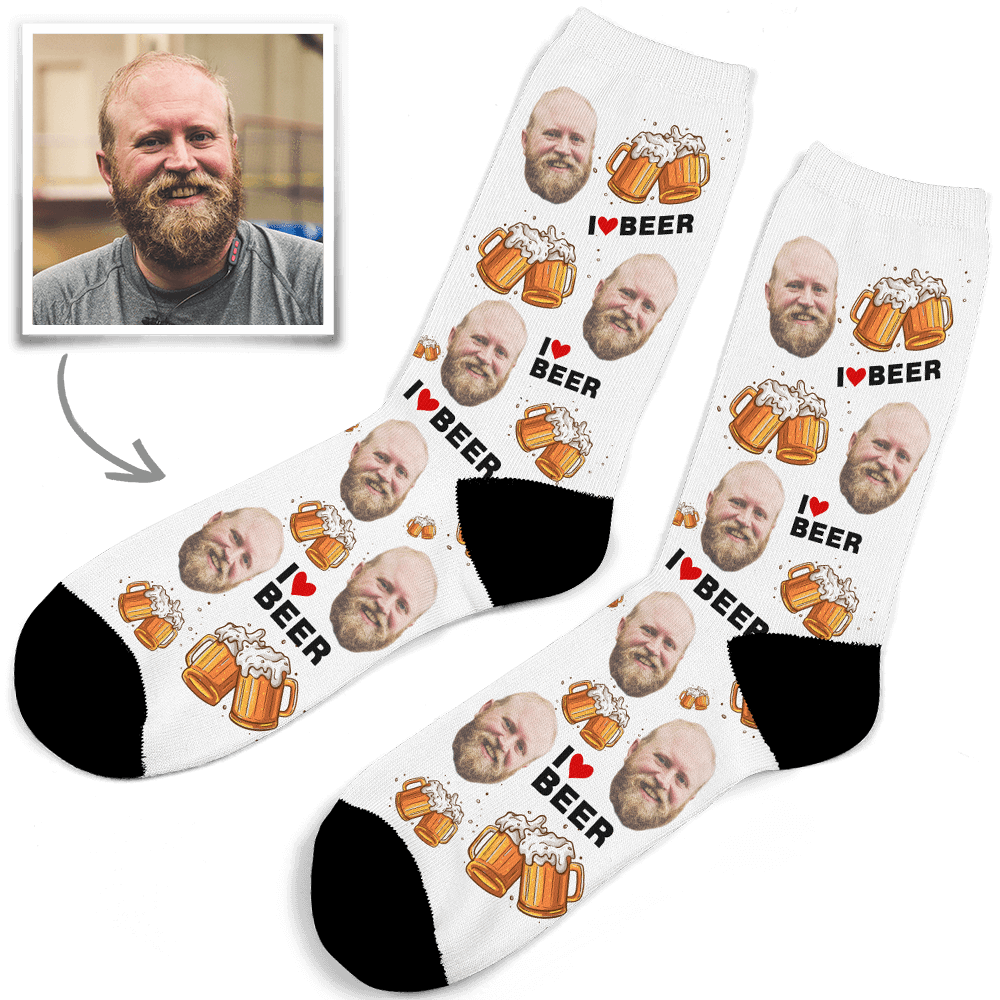 Custom Face Socks Beer Gifts For Beer Drinkers - Giftlab