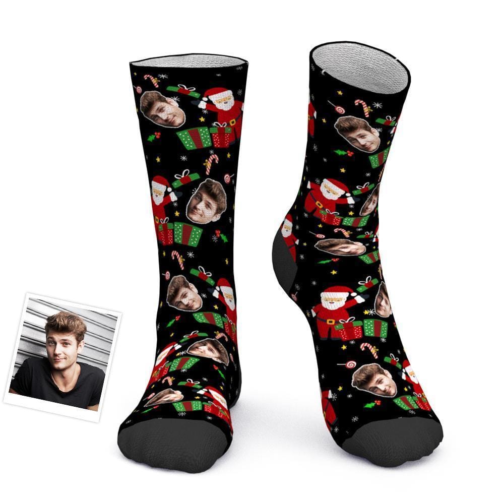 Custom Photo Socks Christmas Face Socks Christmas Surprise Gift - Giftlab