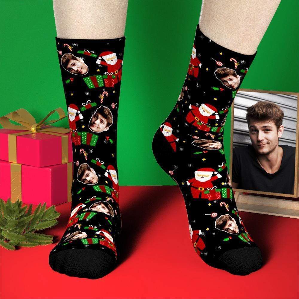 20%OFF Custom Photo Socks Christmas Face Socks Christmas Surprise Gift - Giftlab