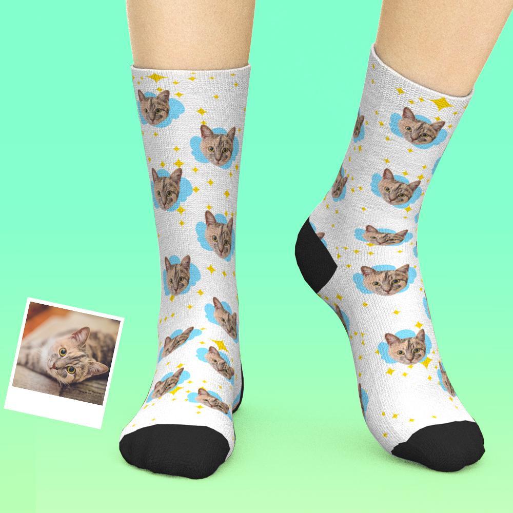 Custom Cat Socks Personalized Cat Socks Best Christmas Gift for Cat Lover - Giftlab