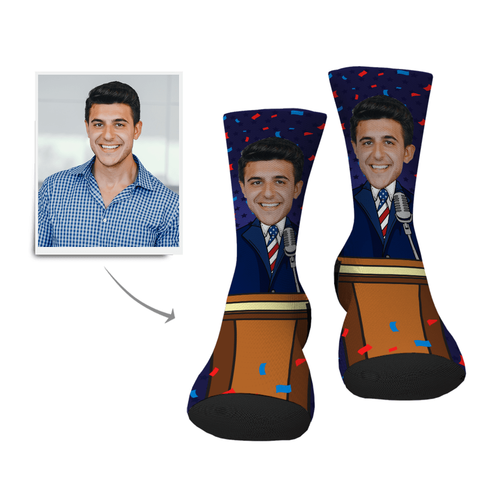 Fourth of July Gifts Custom Socks Christmas Gift For Boyfriend - Giftlab