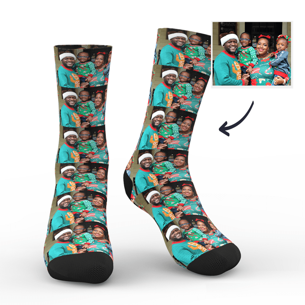 Dog Face Socks Pet Loss Gifts Personalized Photo Socks - Giftlab