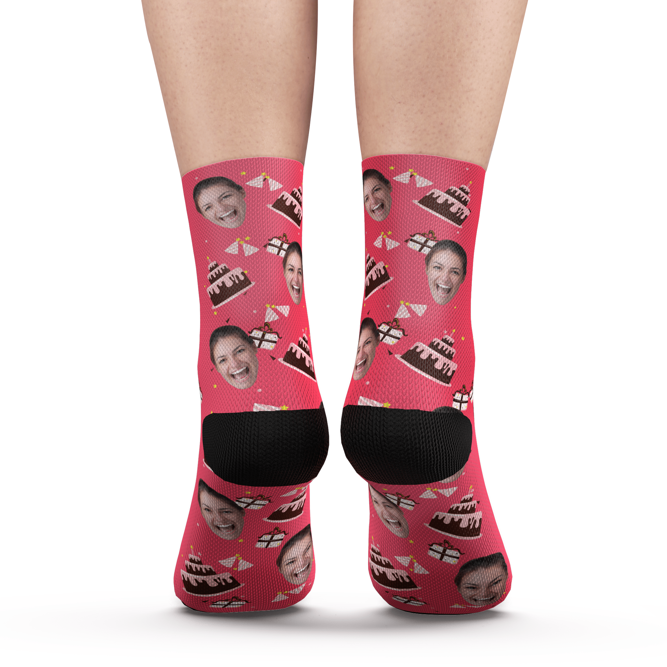 Custom Photo Socks Birthday Gift Face Mash With Your Text Socks - Giftlab