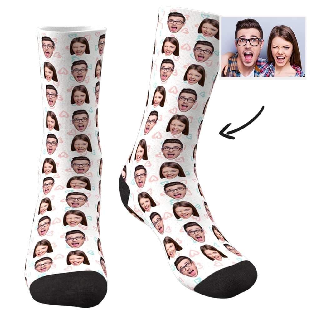 Anniversary Gifts Custom Face Socks Gifts- Two Faces - Giftlab