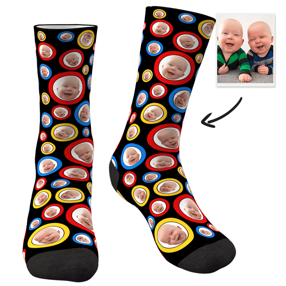 New Mom Gift Custom Photo Socks Christmas Gift For Mother - Giftlab