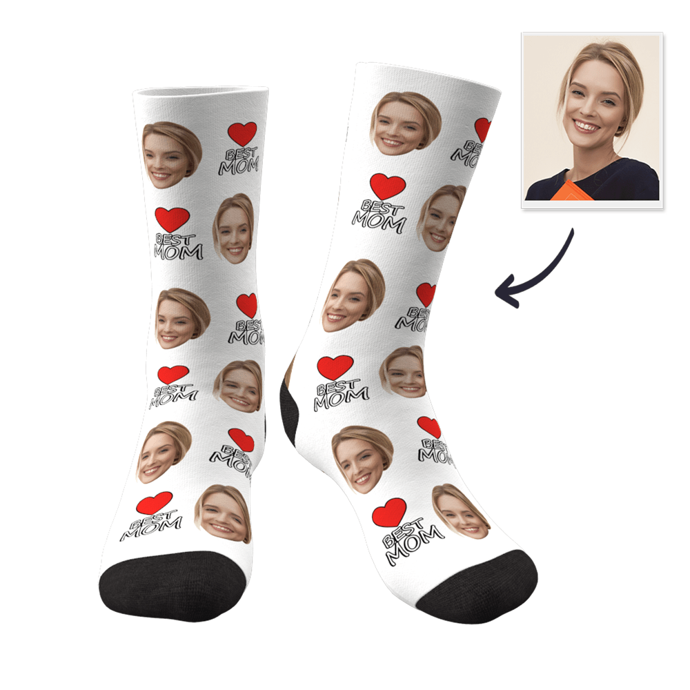 Mother's Day Gifts Custom Photo Socks Christmas Gift For Mom - Giftlab