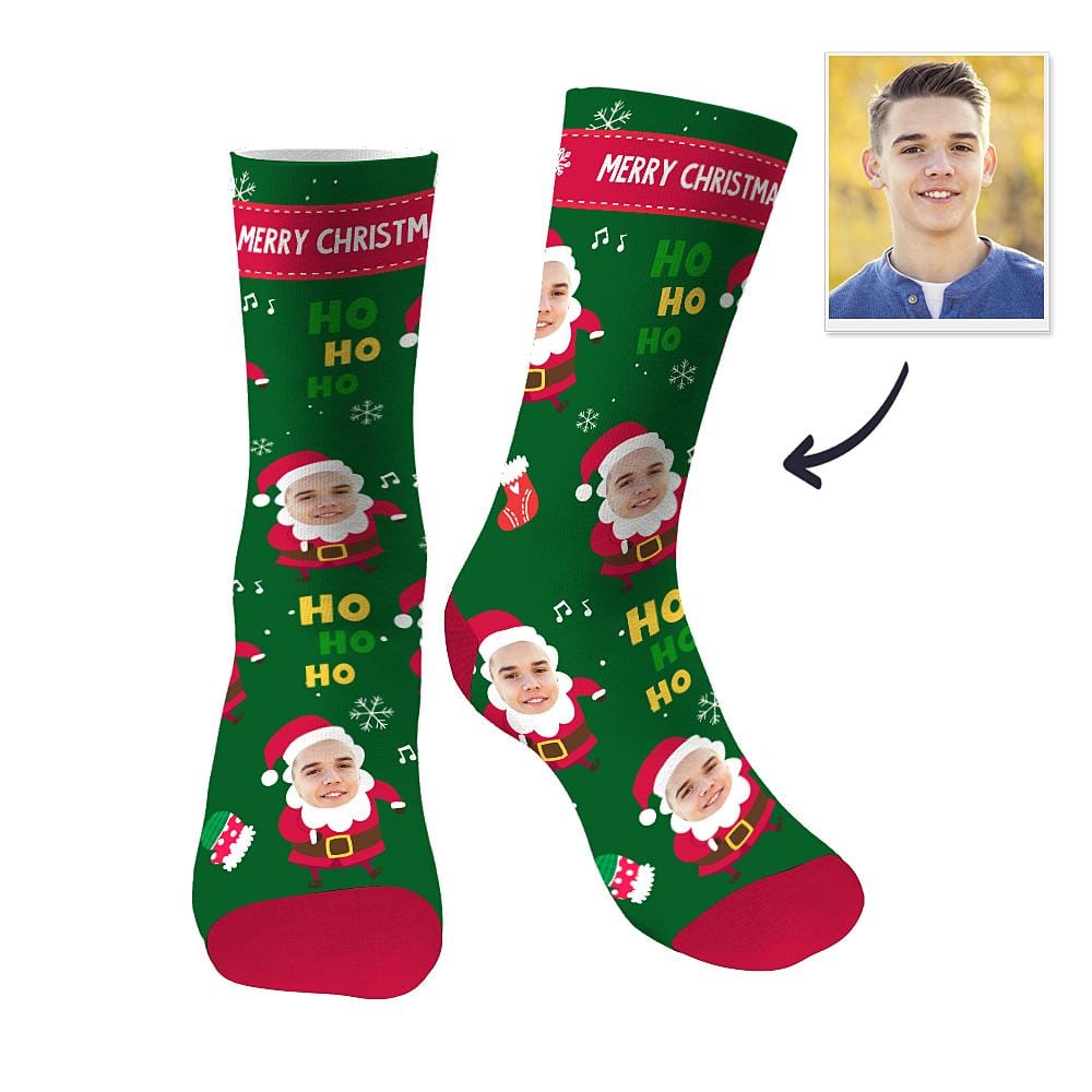 Christmas Gifts Custom Face Socks Scarf Sublimated Socks - Giftlab
