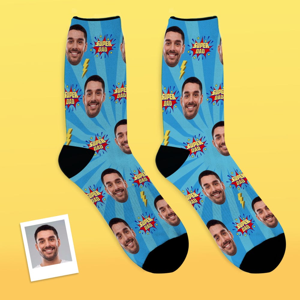 Father's Day Socks Face Socks - Super Dad Superproduct CWZT2025 - Giftlab