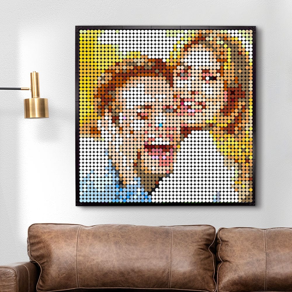 Custom Photo Mosaic Pixel Picture Frame Personalized Pixel Brick Portrait Unique Gifts