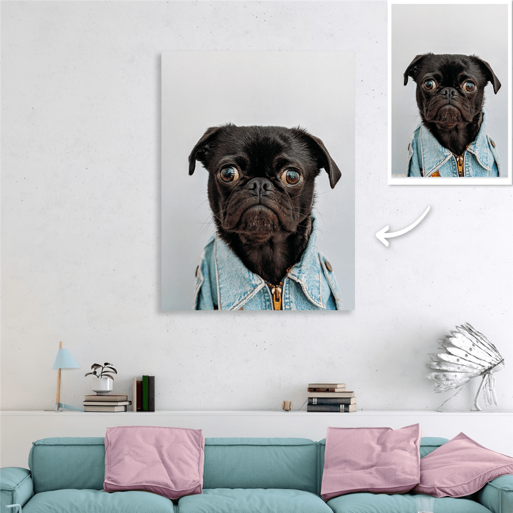 Dog Memorial Gift Photo Canvas Wall Art Gift For Pet Lover - 30*40cm - Giftlab