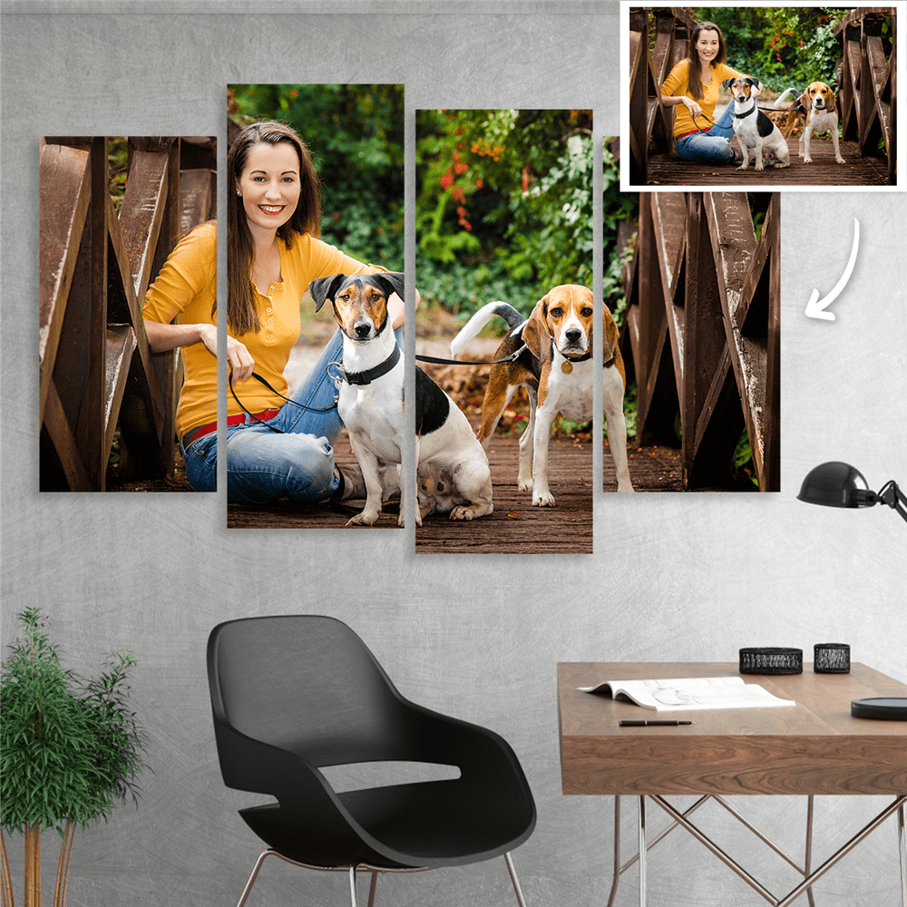 Personalized Canvas Print Gift For Dog Owner - 4 Pcs - Giftlab