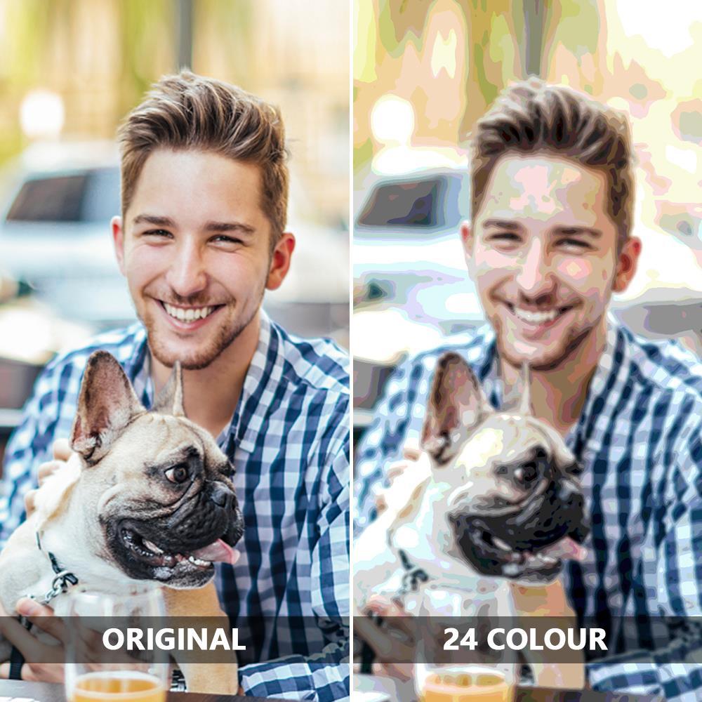 Custom Paint by Number Kits Pet Memorial Gifts - 24/36 Colors - Giftlab