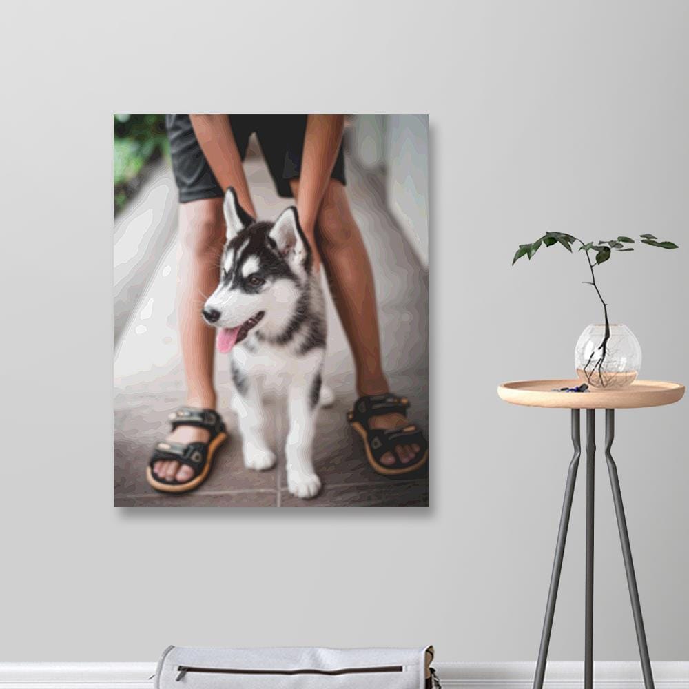 Custom Paint by Number Kits Dog Memorial Gifts - 24/36 Colors - Giftlab