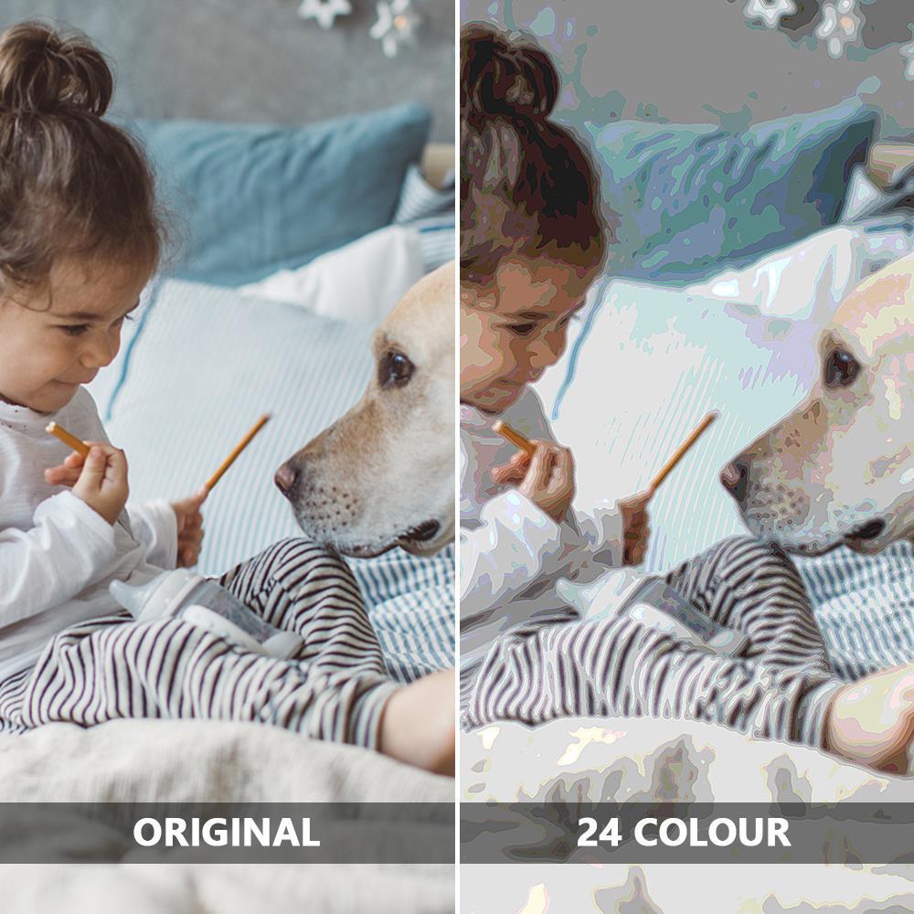 Custom Paint by Number Kits Gifts For Dog Lovers- 24/36 Colors - Giftlab