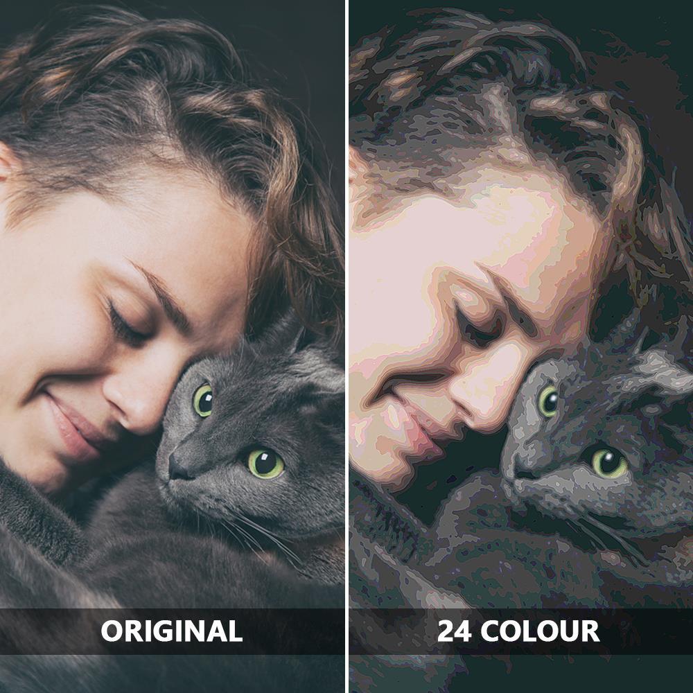 Custom Paint by Number Kits Gifts For Pet Lovers- 24/36 Colors - Giftlab