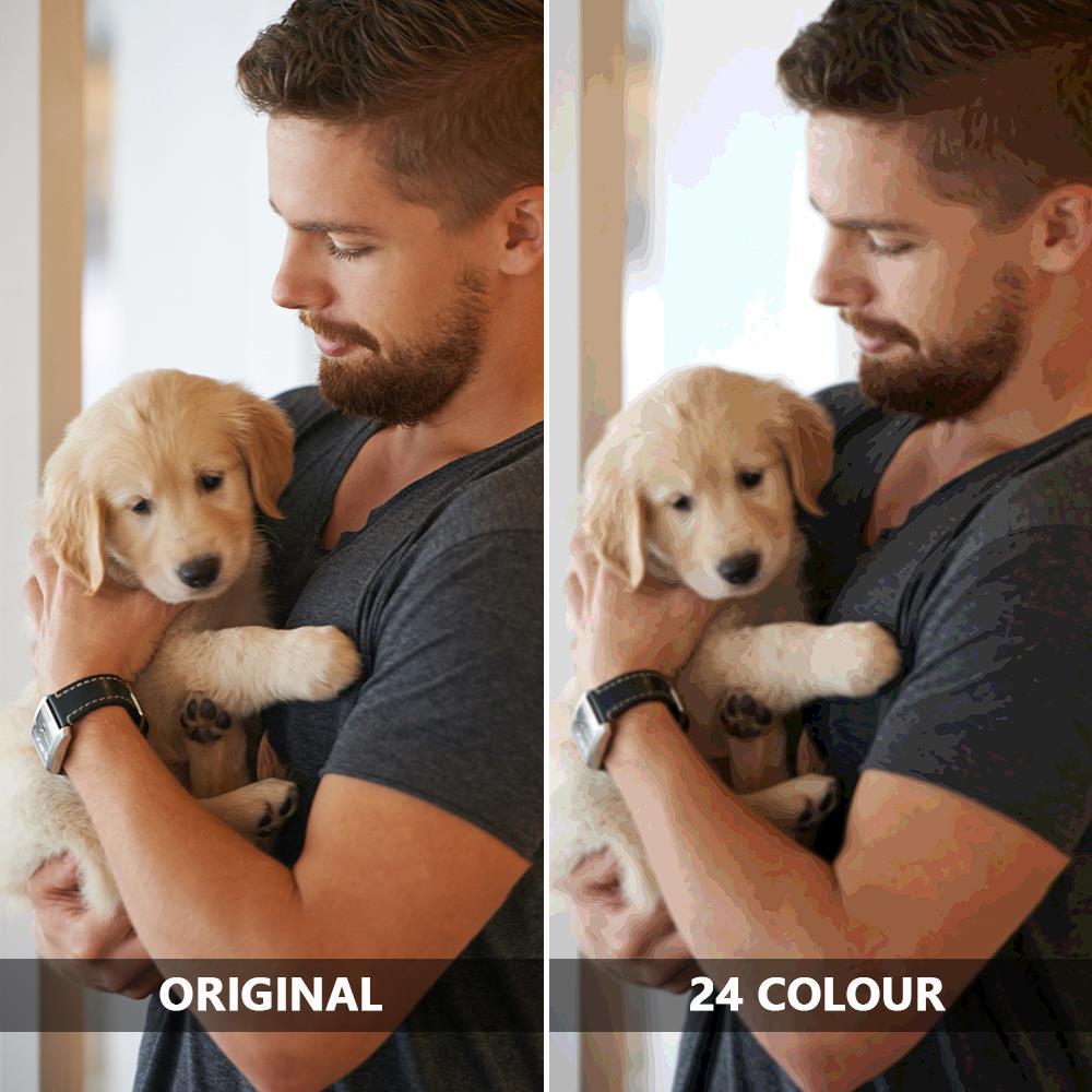 Custom Paint by Number Kits Dog Dad Gifts - 24/36 Colors - Giftlab