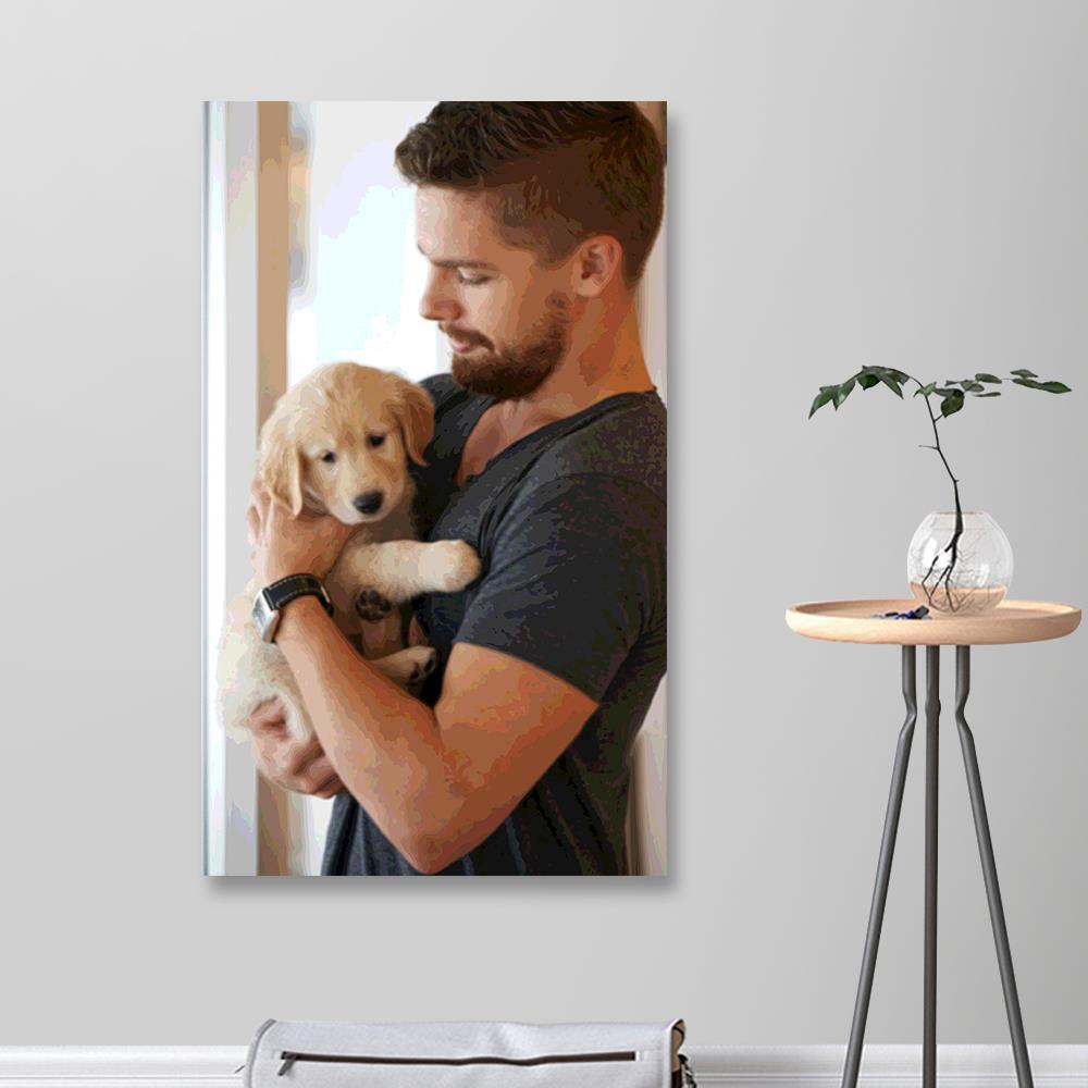 Custom Paint by Number Kits Dog Dad Gifts - 24/36 Colors - Giftlab