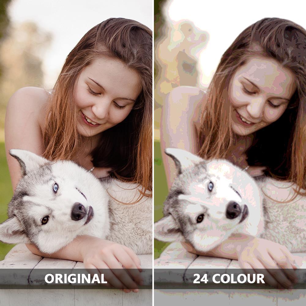 Custom Paint by Number Kits Gifts For Dog Mom - 24/36 Colors - Giftlab