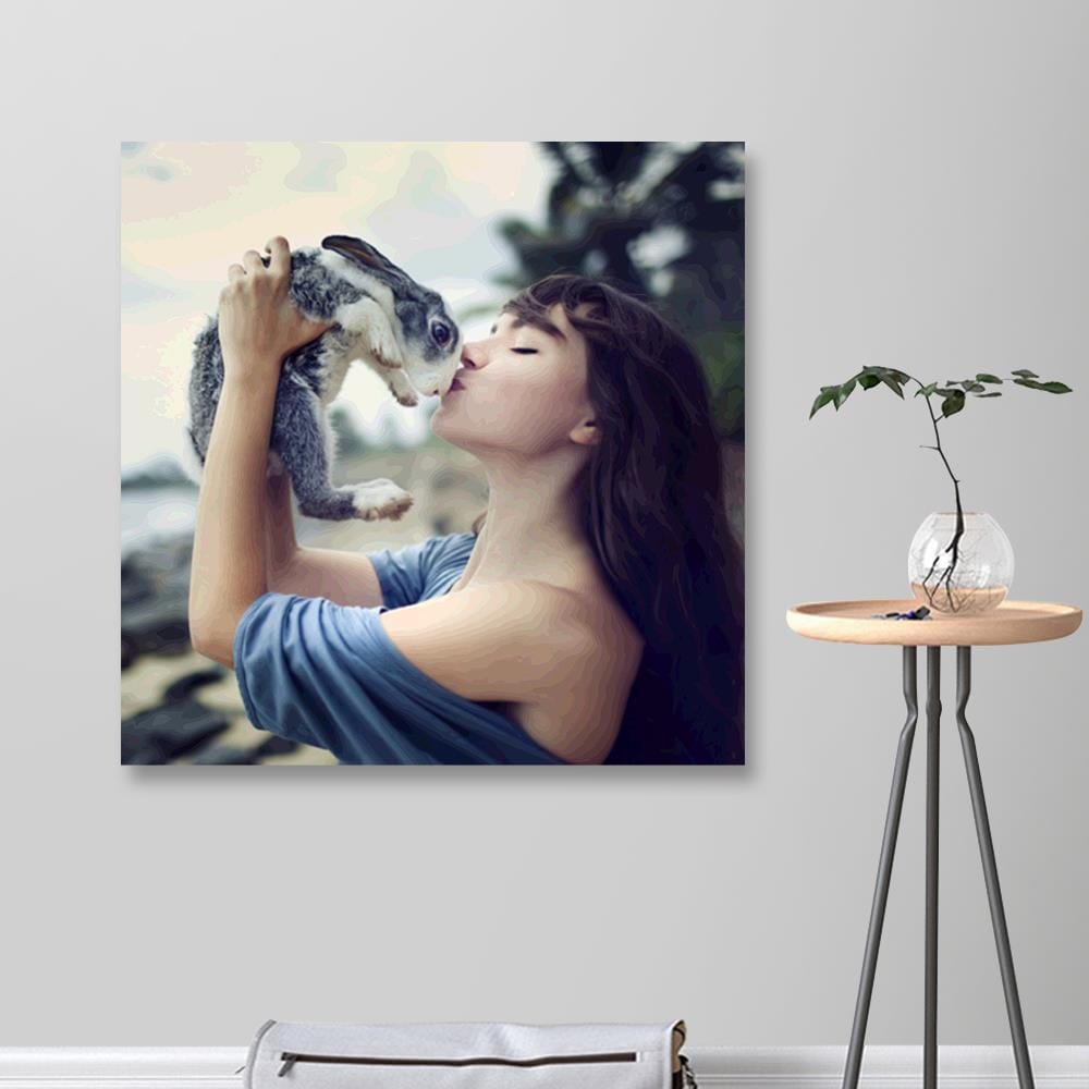 Custom Paint by Number Kits Gift For Rabbit Lovers - 24/36 Colors - Giftlab