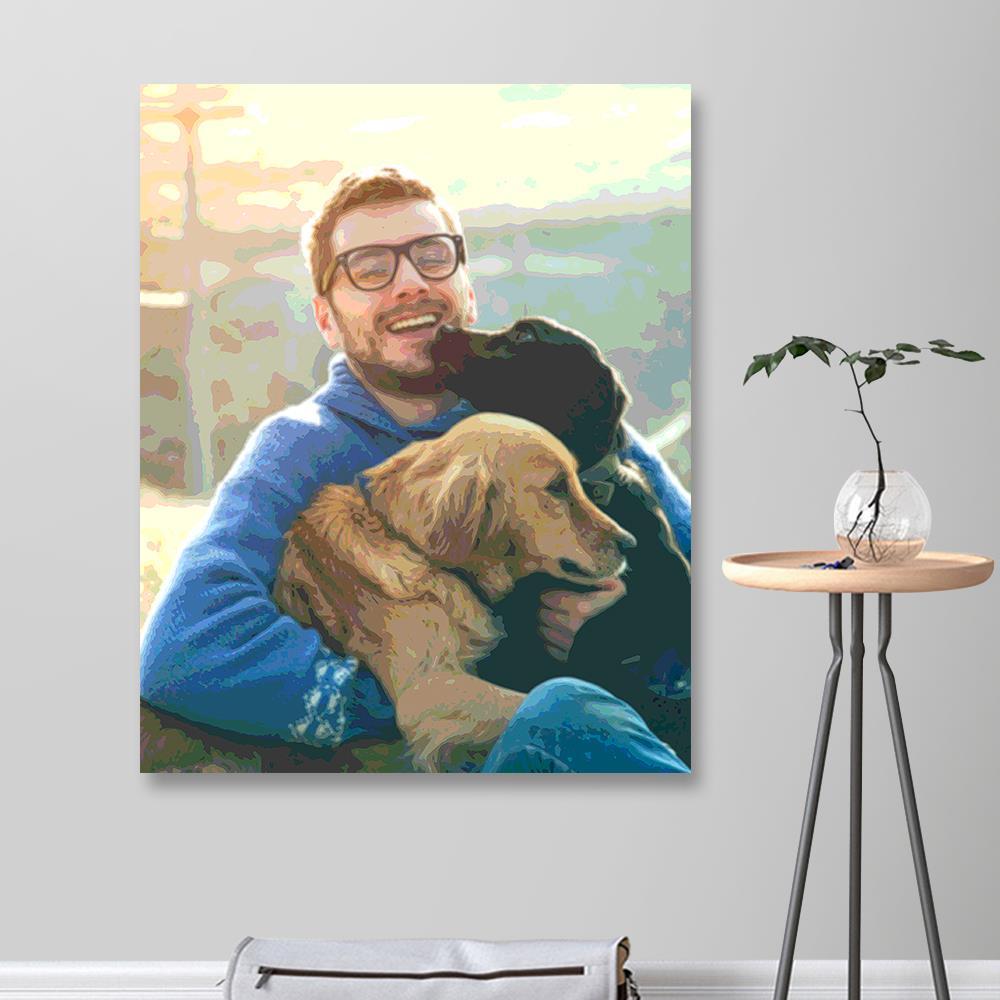 Custom Paint by Number Kits Gifts For Dog - 24/36 Colors - Giftlab