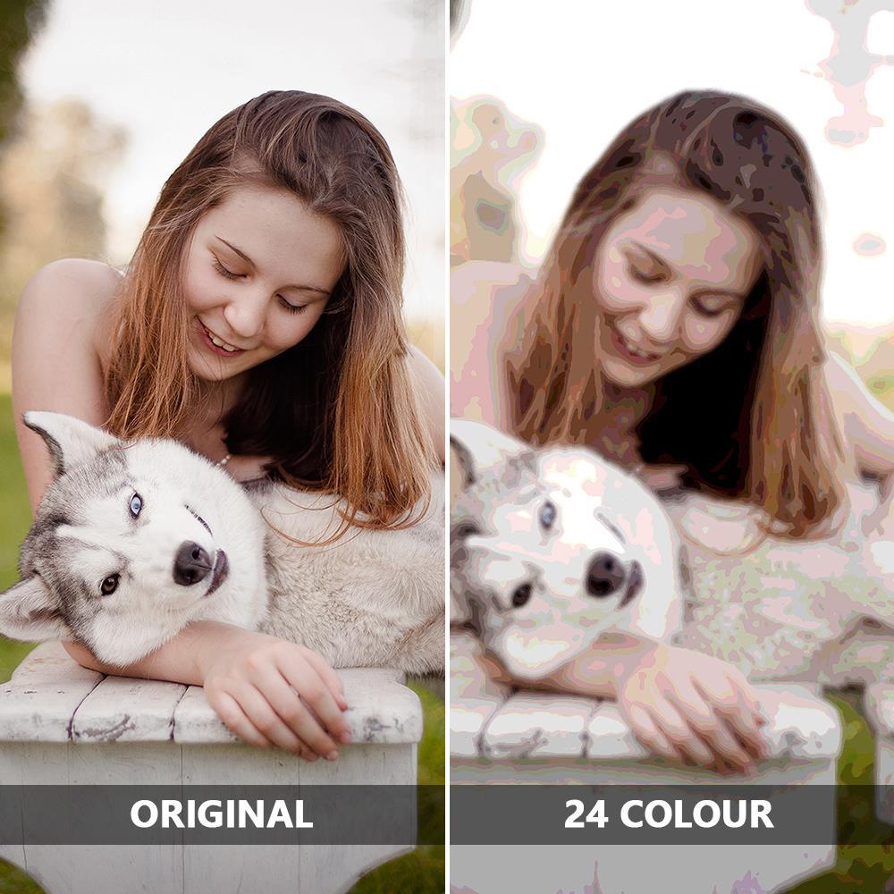 Custom Paint by Number Kits Pet Loss Gifts  - 24/36 Colors - Giftlab