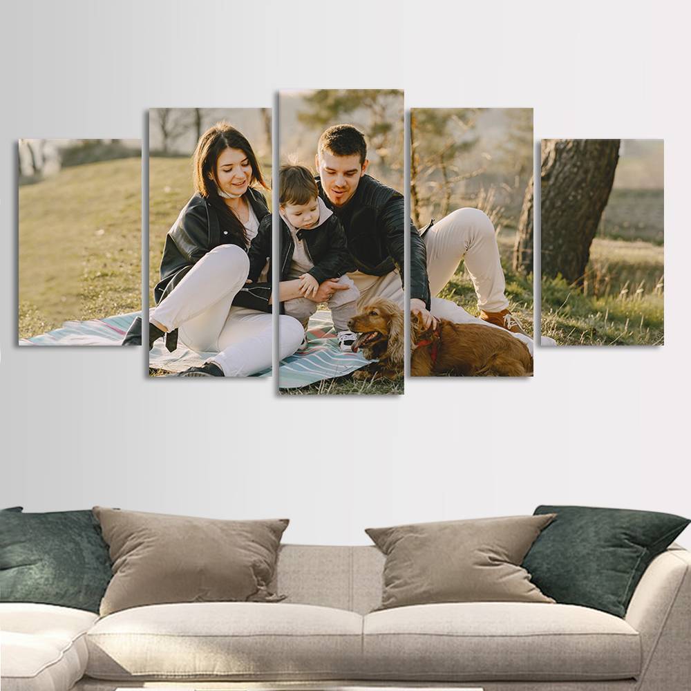 Father's Day Canvas Father's Day Gift Photo Canvas Print Family Gifts Wall Decor - 5pcs - Giftlab