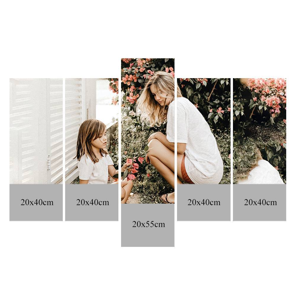 Mother's Day Gift Personalized Canvas Print Family Gift For Mom - 5pcs - Giftlab