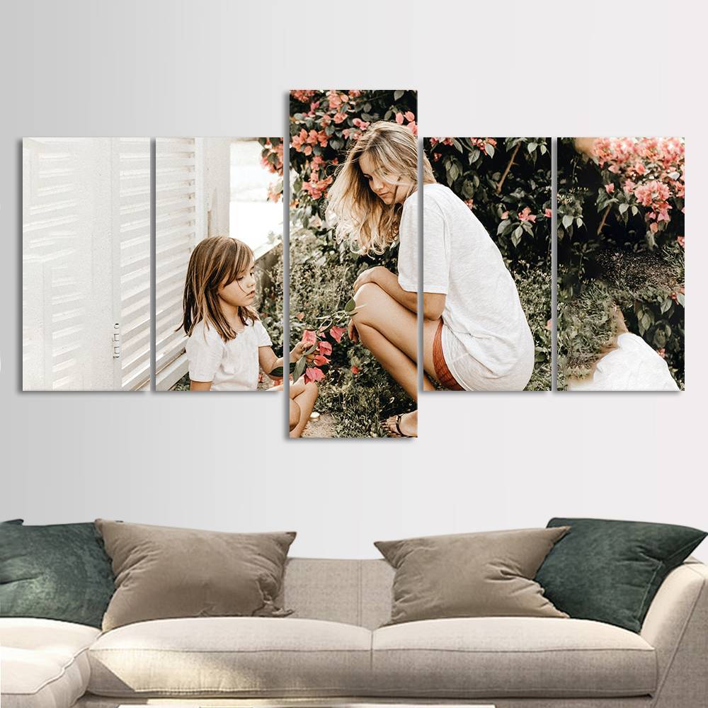 Mother's Day Gift Personalized Canvas Print Family Gift For Mom - 5pcs - Giftlab