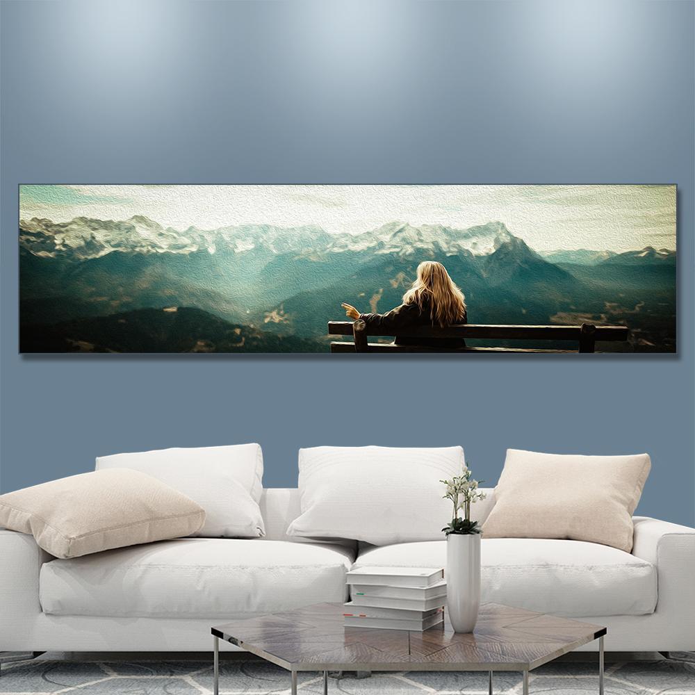 Large Custom Canvas Print Housewarming Gift for Women- 135*35cm - Giftlab