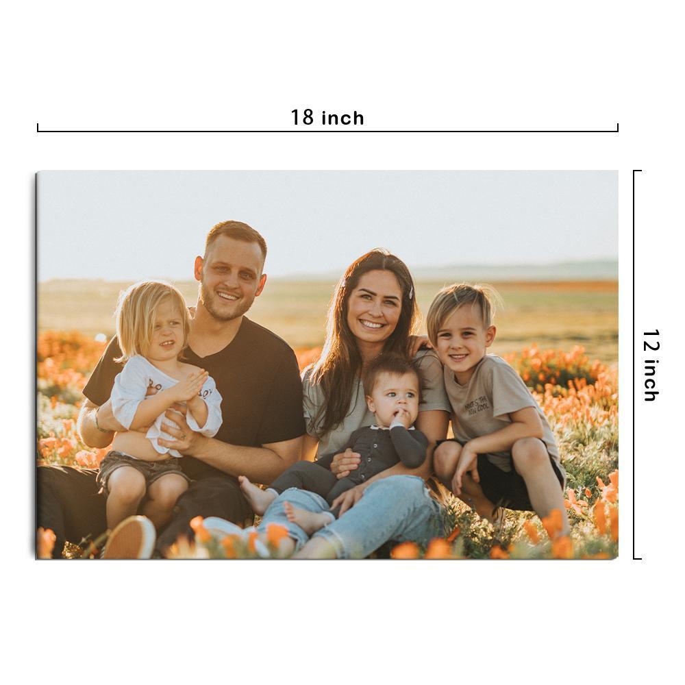 Father's Day Canvas Father's Day Gift Family Photo Canvas Prints (Optional Frame) - 45*30cm - Giftlab