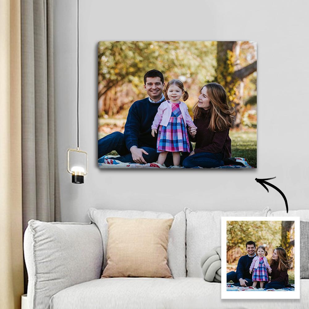 Photo Canvas Prints Wall Decor Family Gift (Optional Frame)  - 30*25cm - Giftlab