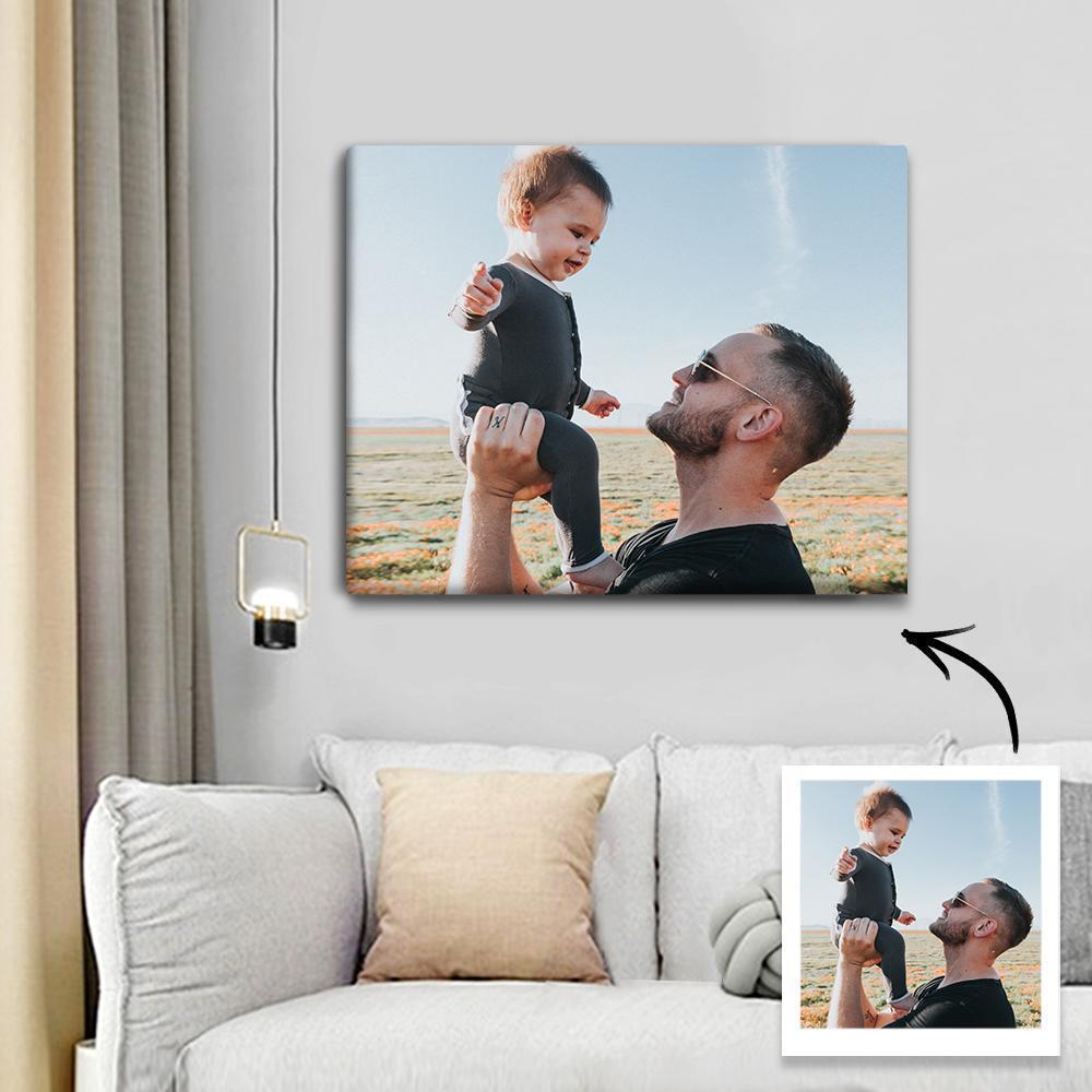 Father's Day Canvas Father's Day Gift Custom Canvas Prints Photo Wall Decor (Optional Frame) - 40*40cm - Giftlab