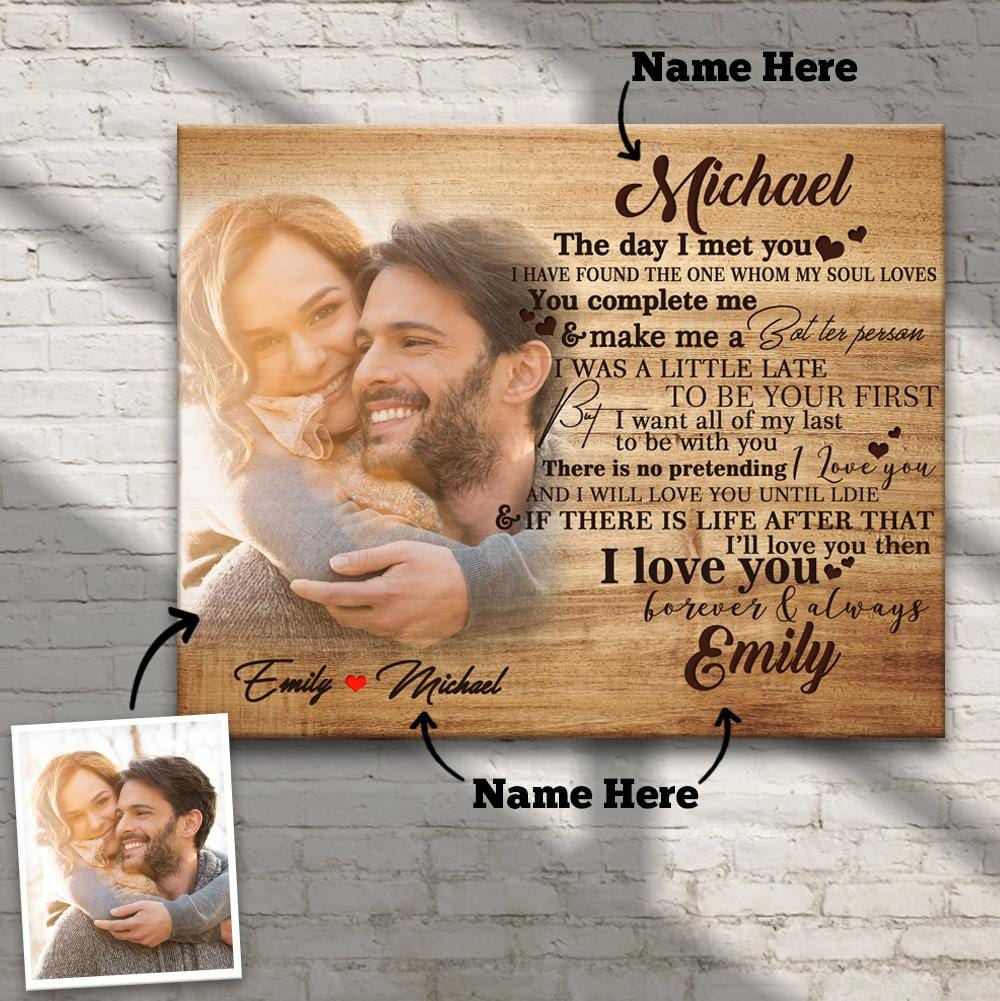 Anniversary Gift Custom Photo Canvas Gift for Couple - Giftlab