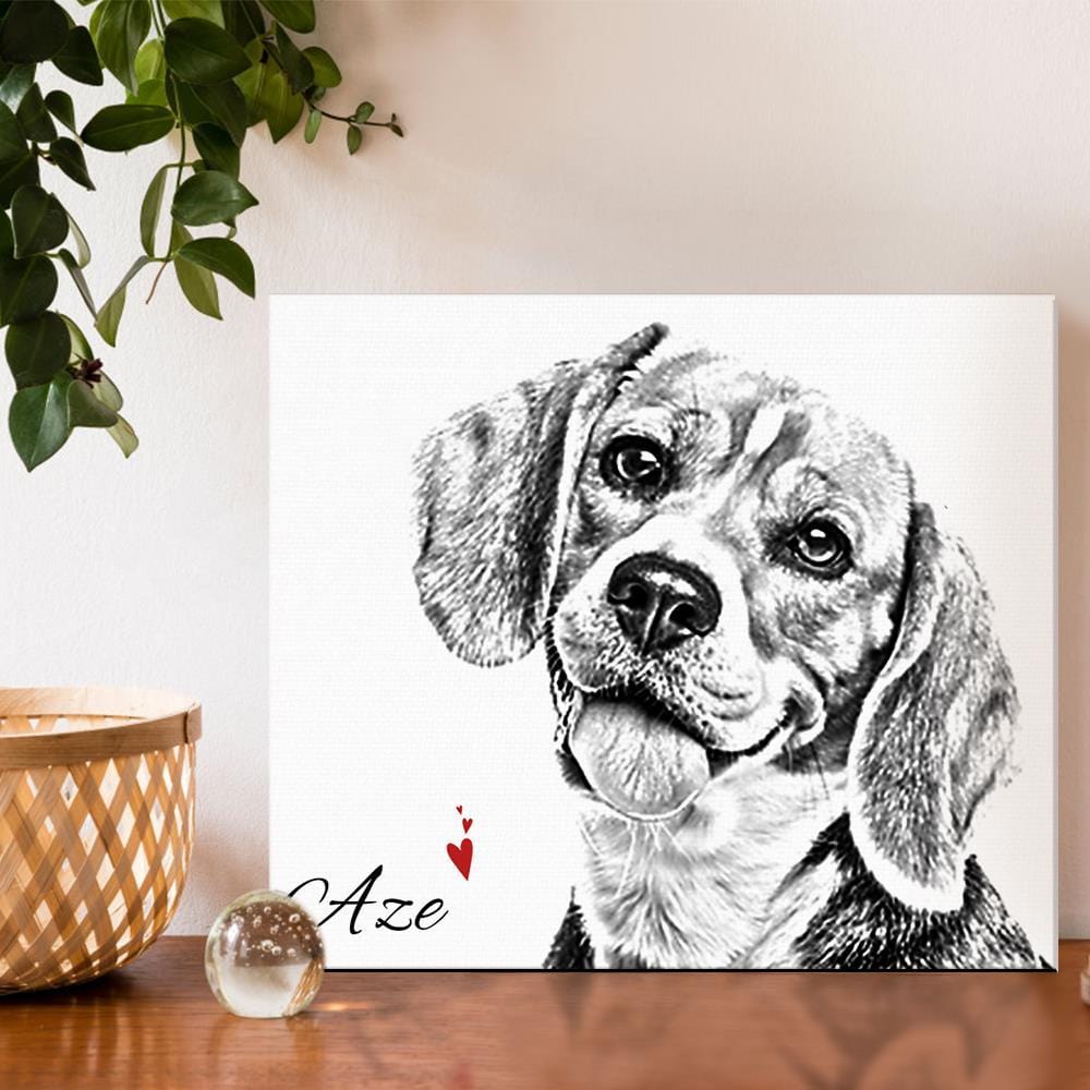 Dog Passed Away Gift Photo Canvas Print With Framed - Giftlab