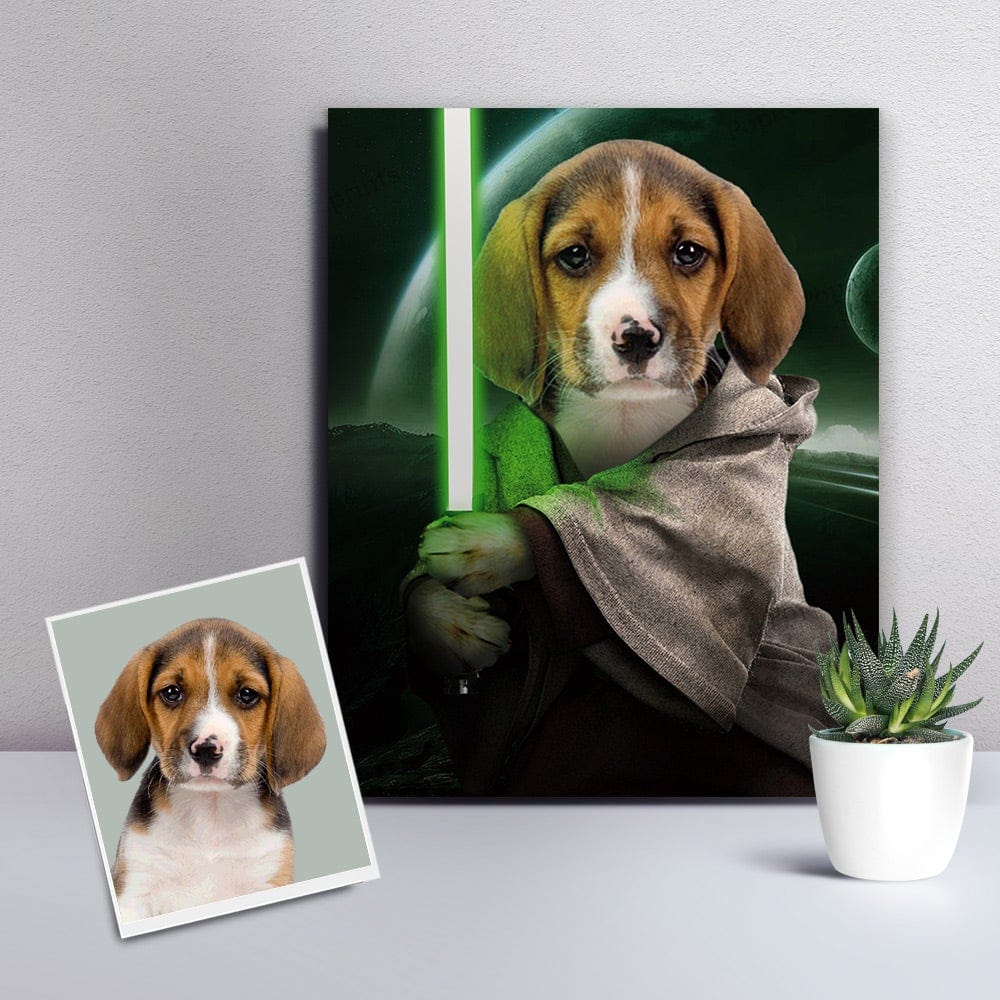 Personalized Canvas Custom Yoda Portrait for Pet - Star Wars Portrait Print Unique Gifts - Giftlab