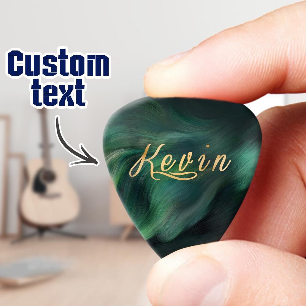 Green Gift Custom Guitar Pick Gift For Boyfriend - 6pcs - Giftlab