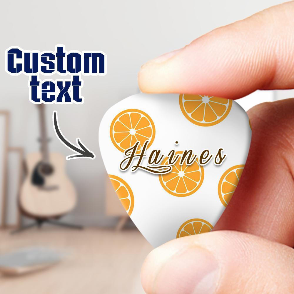 Orange Gift Custom Guitar Pick Gift For Boyfriend - 6pcs - Giftlab