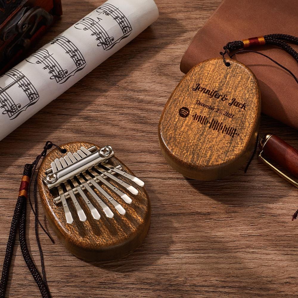 Personalized Mini Kalimba Spotify Code Thumb Piano 8 Keys Valentine's Day Gifts - Giftlab