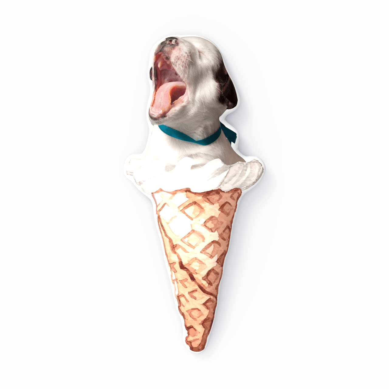 Ice Cream Cone 3D Portrait Personalized Photo Pillow - Giftlab