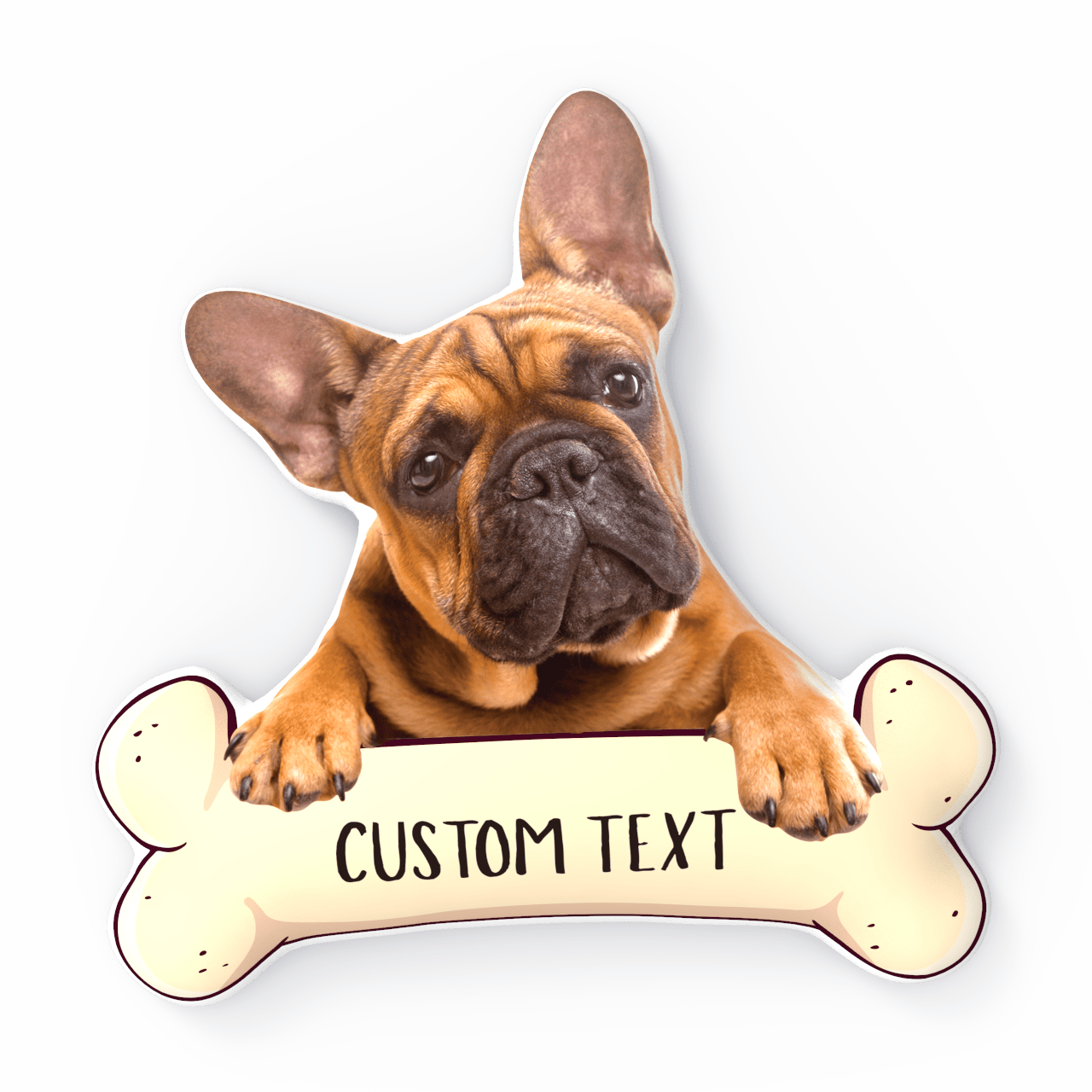 Puppy Loves Bones Custom Photo 3D Portrait Pillow - Giftlab