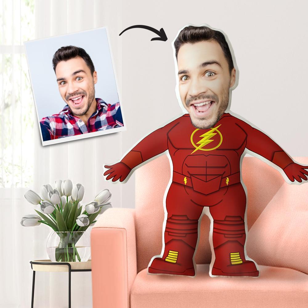 Face Pillow MiniMe Pillow The Flash Pillow Custom Pillow With Face Body Pillow Personalized Doll Photo Pillow Gift - Giftlab